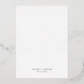 Shanice Modern Wedding Folieneinladung (Rückseite)