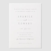 Shanice Modern Wedding Pergament Einladungen (Vorderseite)