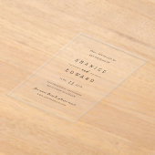 Shanice Modern Wedding rettet das Datum Acryleinladungen (Ablage )