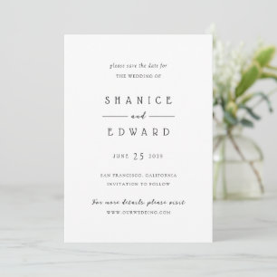 Shanice Modern Wedding Save The Date