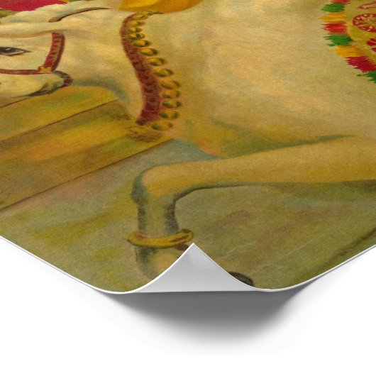 Shankar von Raja Ravi Varma Poster (Ecke)