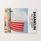 Shanklin Beach Insel mit einem leichten Reiseplaka Puzzle (Horizontal)