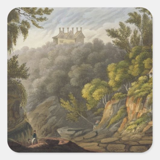 Shanklin Chine, von 'The Isle of Wight Illustriert Quadratischer Aufkleber (Vorderseite)