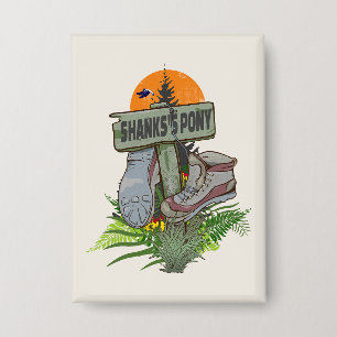 Shanks pony alte Wanderstiefel Button