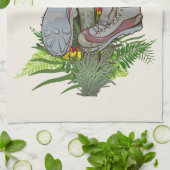 Shanks pony alte Wanderstiefel Geschirrtuch (Gefaltet)