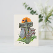 Shanks pony alte Wanderstiefel Postkarte (Stehend Vorderseite)