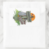 Shanks pony alte Wanderstiefel Rechteckiger Aufkleber (Tasche)