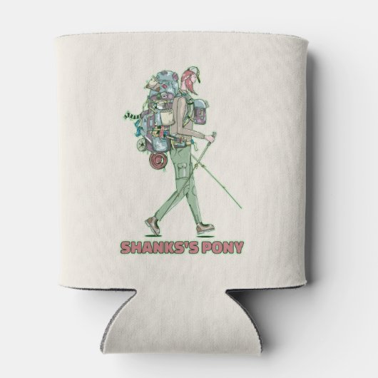 Shanks's pony lustiger Wanderweg Dosenkühler (Rückseite)