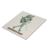 Shanks's pony lustiger Wanderweg Fliese (Seite)