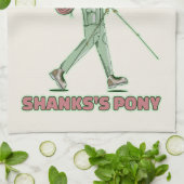 Shanks's pony lustiger Wanderweg Geschirrtuch (Gefaltet)