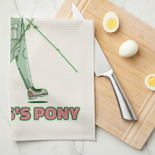 Shanks's pony lustiger Wanderweg Geschirrtuch (Viertel Falte)