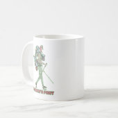 Shanks's pony lustiger Wanderweg Kaffeetasse (Vorderseite Links)
