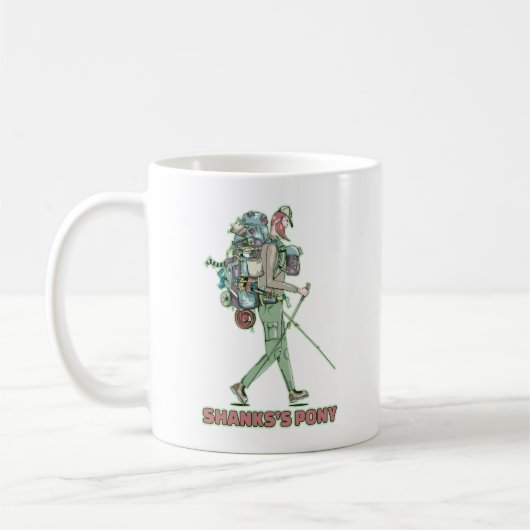 Shanks's pony lustiger Wanderweg Kaffeetasse (Links)
