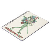 Shanks's pony lustiger Wanderweg Notizblock (Linke Seite)