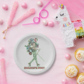 Shanks's pony lustiger Wanderweg Pappteller (Party)