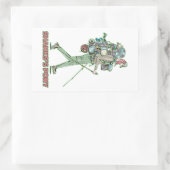 Shanks's pony lustiger Wanderweg Rechteckiger Aufkleber (Tasche)