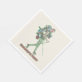 Shanks's pony lustiger Wanderweg Serviette (Ecke)