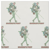 Shanks's pony lustiger Wanderweg Stoff (Muster)