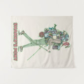 Shanks's pony lustiger Wanderweg Wandteppich (Vorderseite (Horizontal))