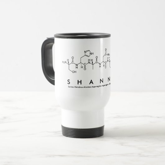 Shannen Peptidname Tasse (Vorderseite Links)