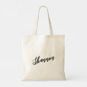 Shannon Customizable Script Design Tote Bag Tragetasche (Rückseite)