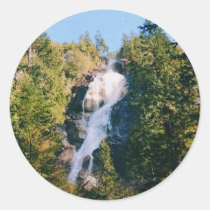 Shannon Falls, Squamish, Kanada  Runder Aufkleber