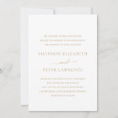 Shannon Gold Elegant Wedding Einladung (Vorderseite)