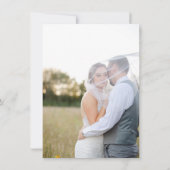 Shannon Gray Elegant Wedding Dankeskarte (Rückseite)