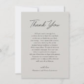 Shannon Gray Elegant Wedding Dankeskarte (Vorderseite)