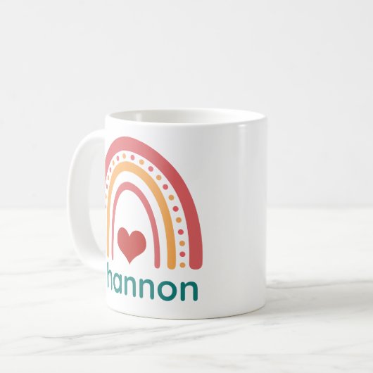 Shannon Vintag Boho Rainbow Kaffeetasse (Vorderseite Links)
