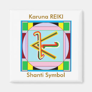 Shanti, d.h. Frieden: Karuna Reiki Heilsymbol Magnet