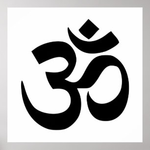 Shanti Om OM Namah Shivaya Om-OM-Symbol ॐ Frieden Poster
