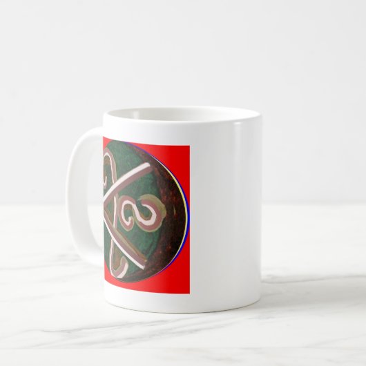 SHANTI Symbol: für Friedensliebhaber Kaffeetasse (Vorderseite Links)