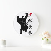Shao Lin Long Fist Boxing Clock Große Wanduhr (Zuhause)