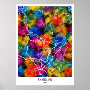 Shaoguan China City Map Poster