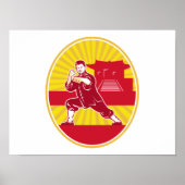 Shaolin Kung Fu Master Retro Poster (Vorne)
