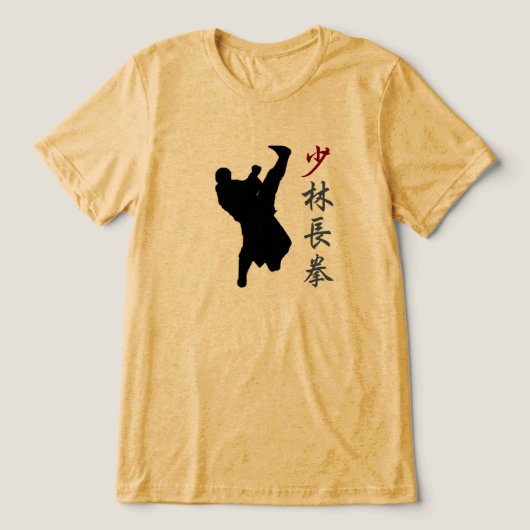 Shaolin Kung Fu Tri-Blend Shirt (Design Vorderseite)