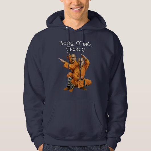 Shaolin-Mönch-Energie Hoodie (Vorderseite)