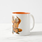 Shaolin-Mönch-Kunst  Zweifarbige Tasse (VorderseiteRechts)