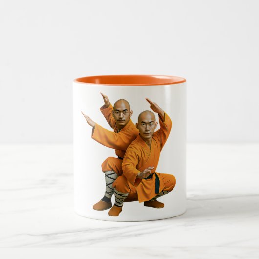 Shaolin-Mönch-Kunst  Zweifarbige Tasse (Mittel)