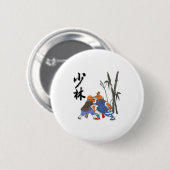 Shaolin Mönch T-Shirt Button (Vorne & Hinten)
