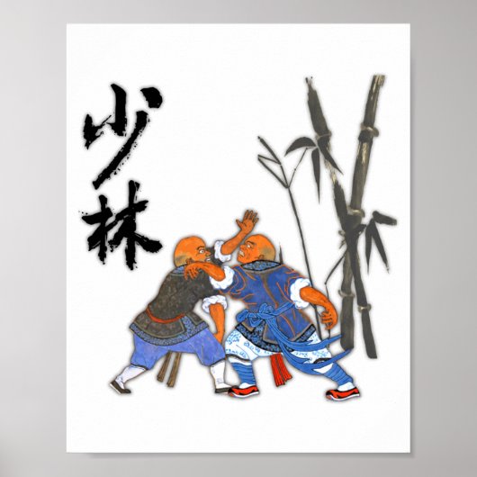 Shaolin Mönch T-Shirt Poster (Vorne)