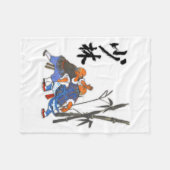 Shaolin Mönche T-Shirt Fleecedecke (Vorderseite (Horizontal))