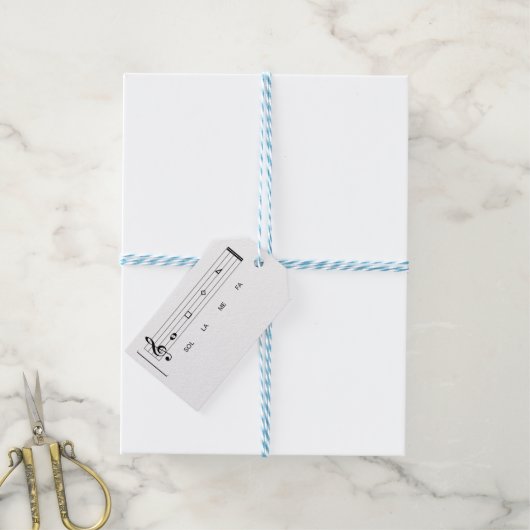 Shape Notes FA SOL LA ME 10 Geschenkanhänger (Mit Garn)