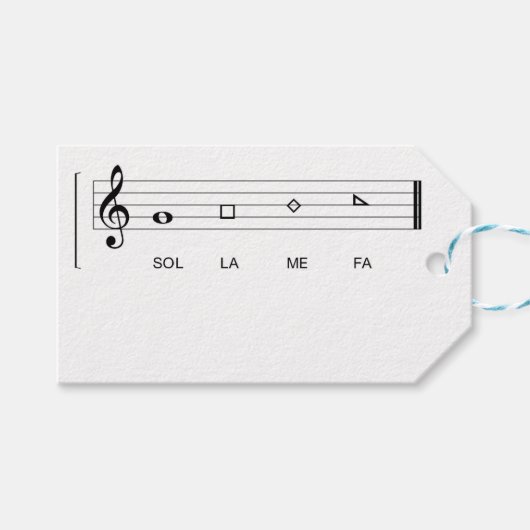 Shape Notes FA SOL LA ME 10 Geschenkanhänger (Vorderseite (Horizontal))