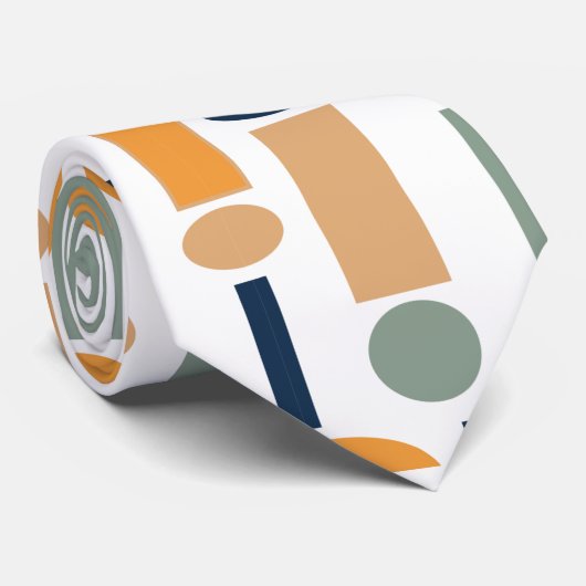 Shape Pattern Neck Tie Krawatte (Gerollt)