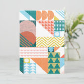 Shape World Pattern Einladung (Stehend Vorderseite)