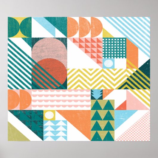 Shape World Pattern Poster (Vorne)