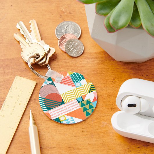 Shape World Pattern Schlüsselanhänger