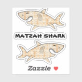 Shaped Stickers Matzah Shark Aufkleber (Blatt)